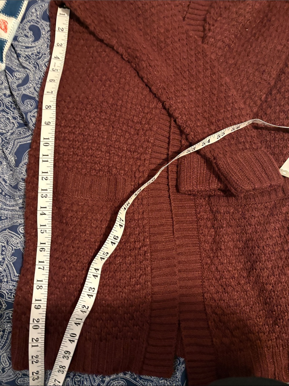 Vero Moda Open-Front Chunky Cardigan - Deep Rust - Picture 4 of 5